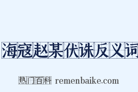 海寇赵某伏诛反义词是什么意思的图片